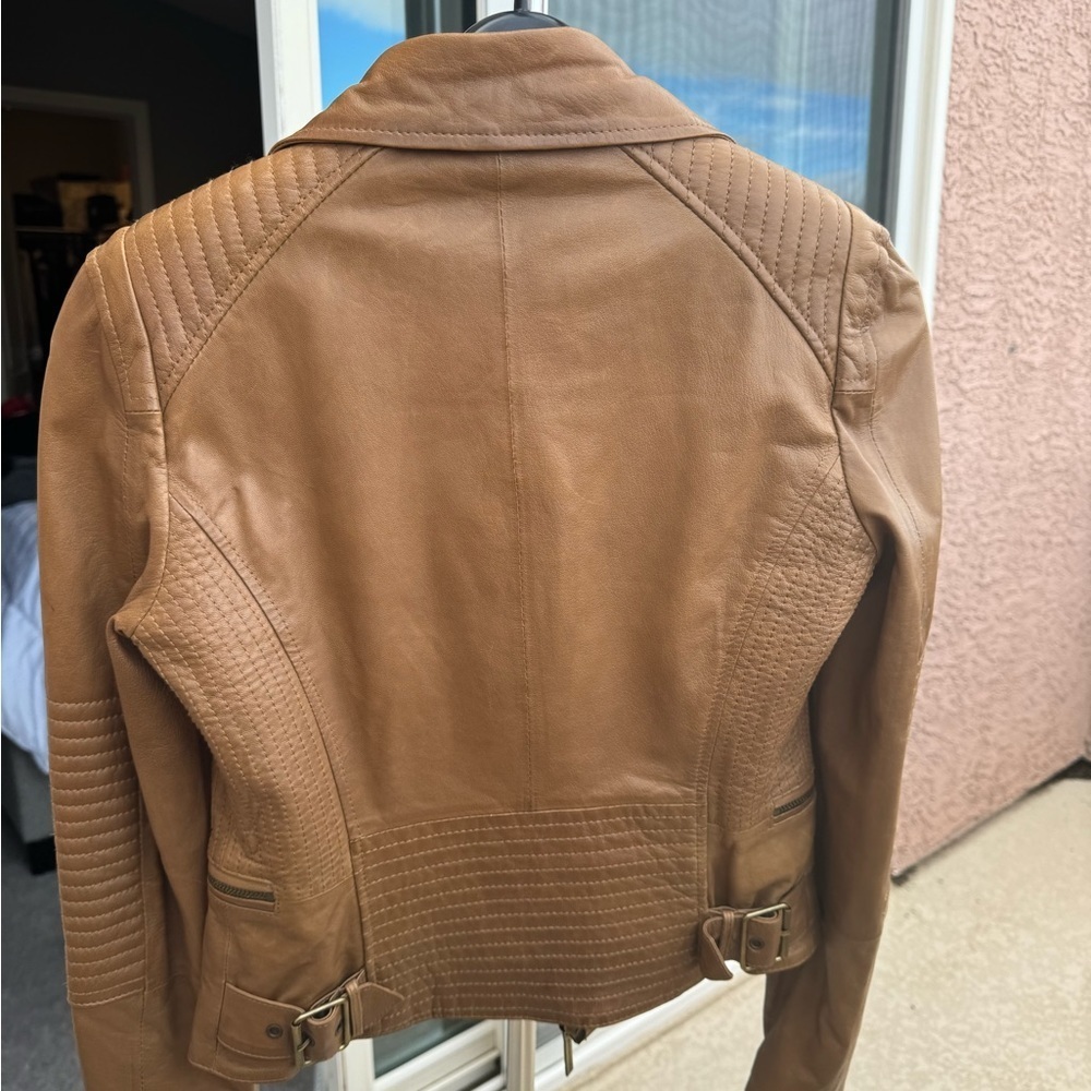NWT Bcbg MaxAzria motorcycle Leather Jacket - Picture 4 of 14